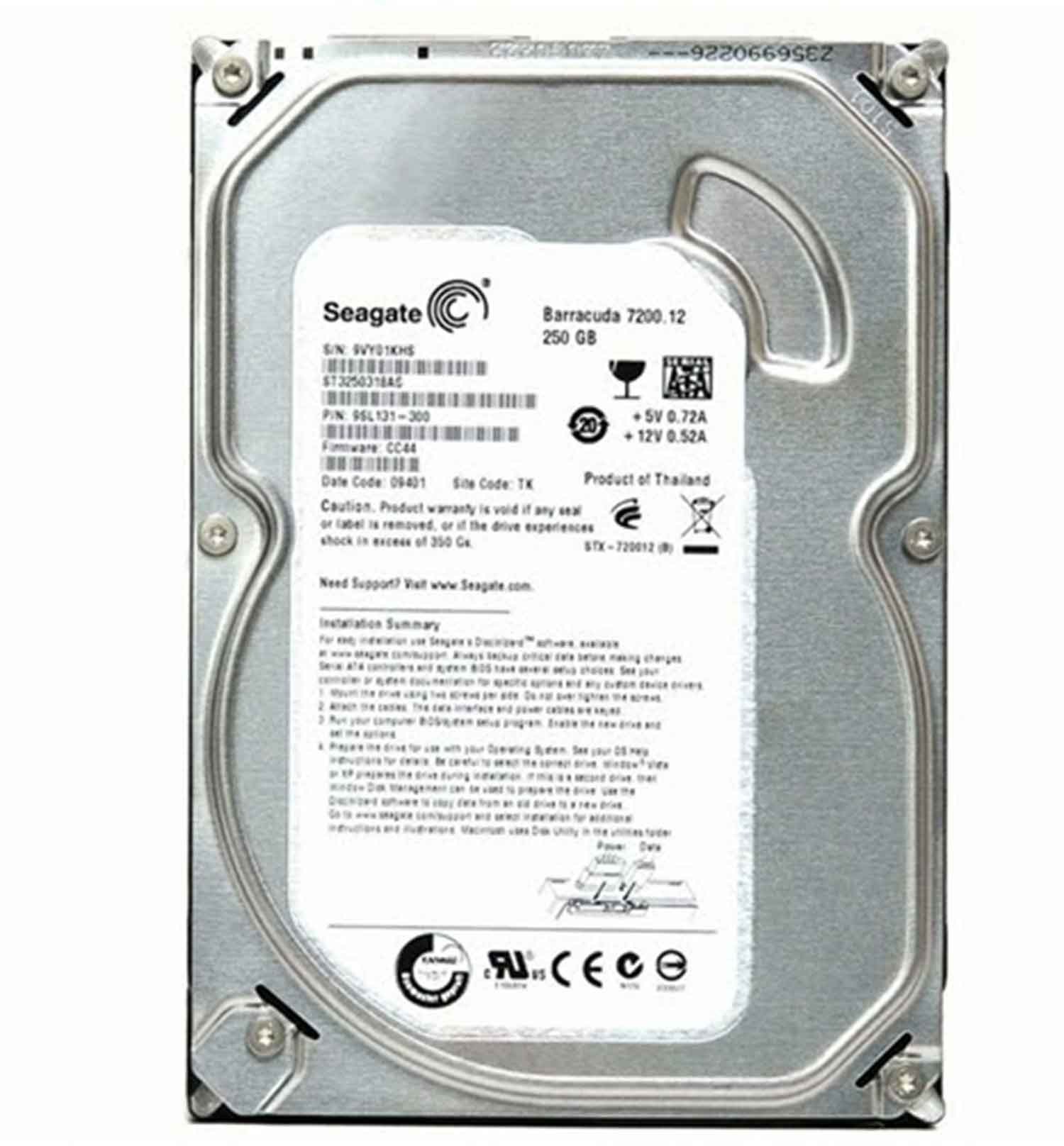 هارد دیسک اینترنال سیگیت ۲۵۰ گیگابایت استوک سلامت 100 کارکرد صفر ( ریفر )