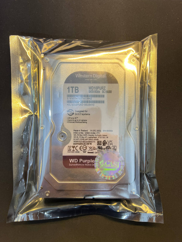 هارددیسک اینترنال وسترن دیجیتال مدل Purple WD10PURZ ظرفیت 1 ترابایت