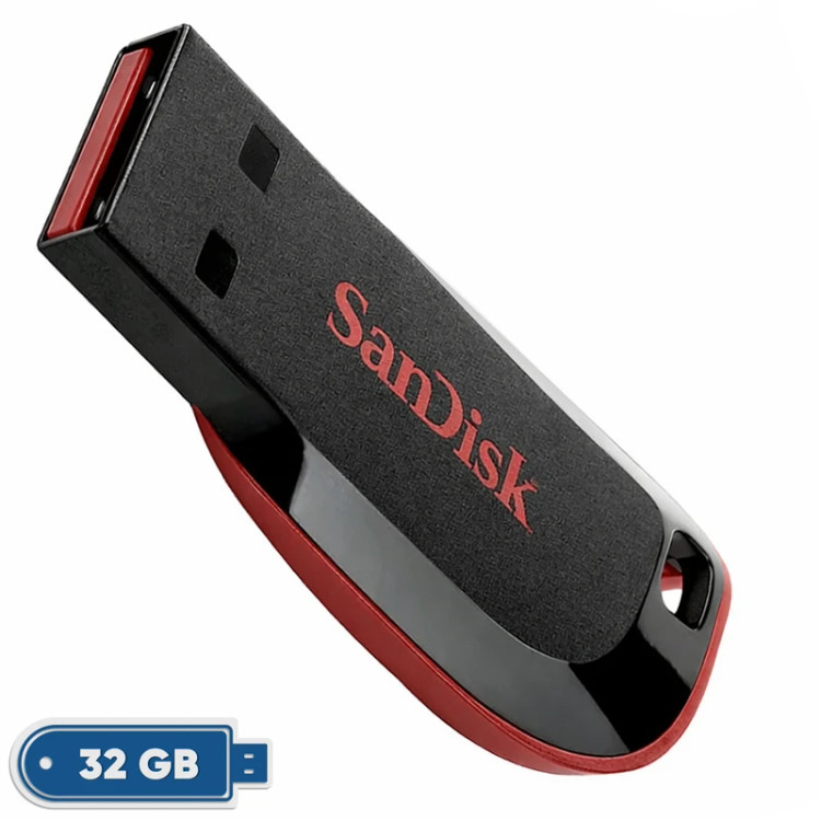 فلش مموری USB2.0 سن دیسک 32 گیگابایت مدل SanDisk Cruzer Blade