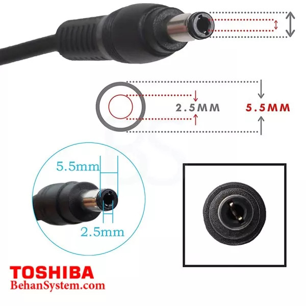 شارژر لپ تاپ Toshiba Satellite C55