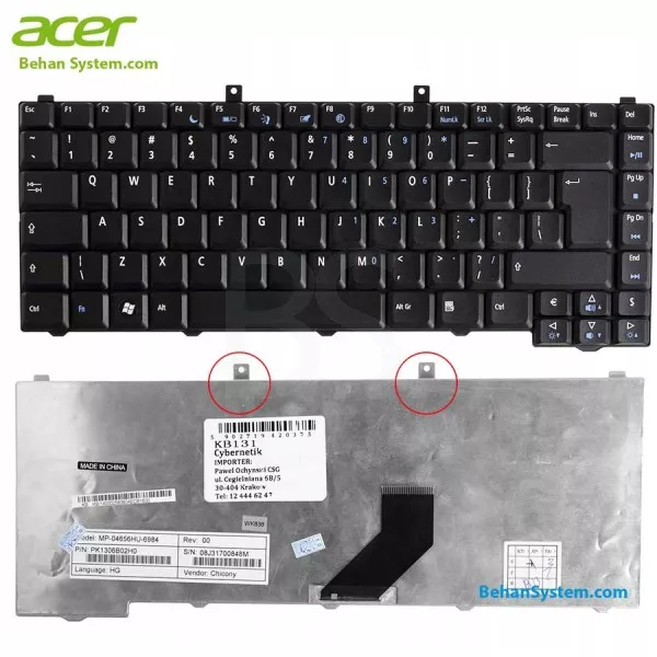 کیبورد لپ تاپ Acer Aspire 5110