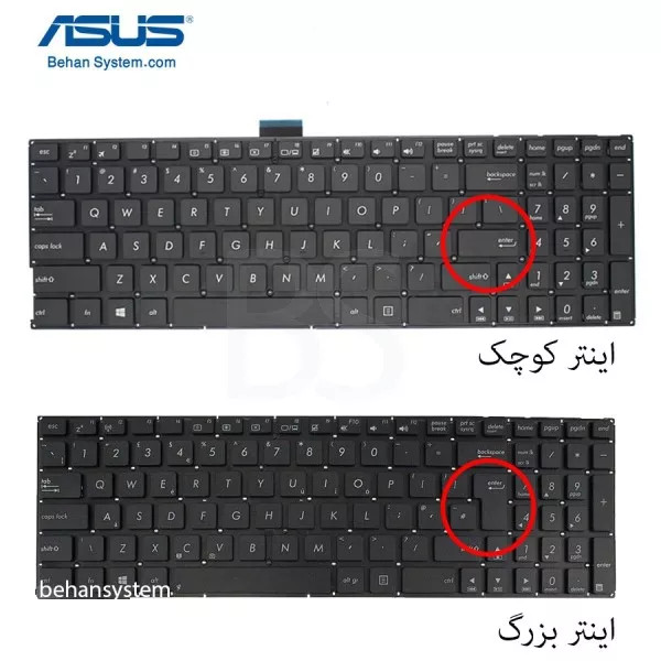 کیبورد لپ تاپ ASUS K555 / K555B / K555D / K555L / K555S / K555U / K555Z