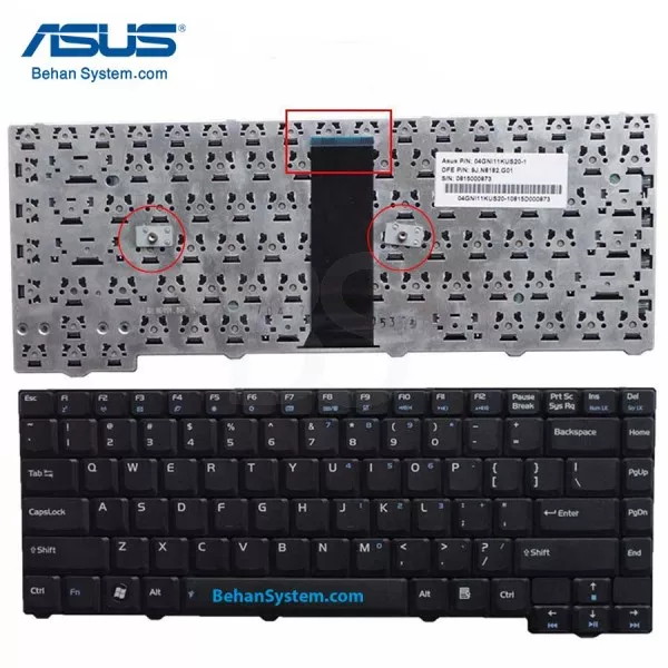 کیبورد لپ تاپ ASUS Z53 / Z53A / Z53F / Z53J