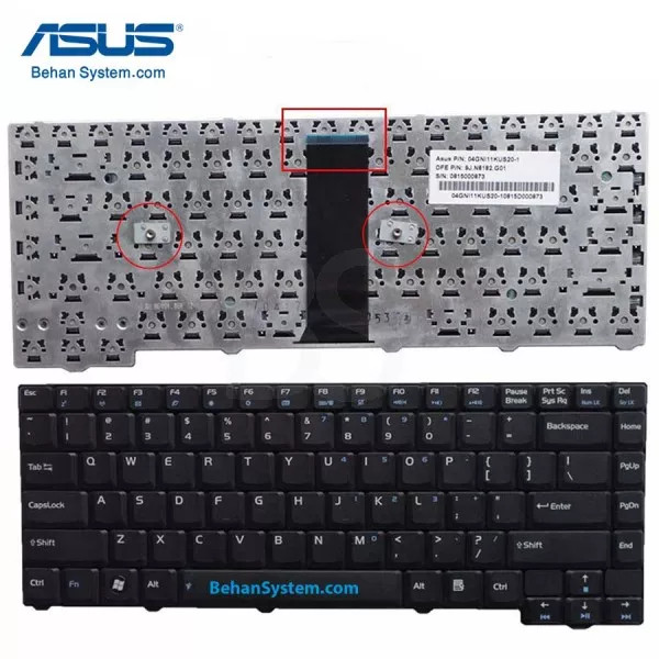 کیبورد لپ تاپ ASUS Z53 / Z53A / Z53F / Z53J