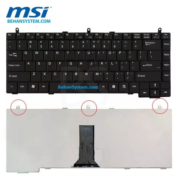 کیبورد لپ تاپ MSI MEGABOOK VR330