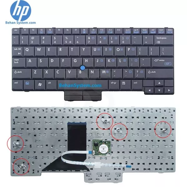 کیبورد لپ تاپ HP Elitebook 2530P