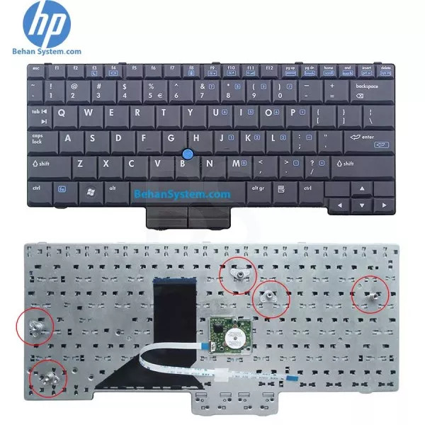 کیبورد لپ تاپ HP Elitebook 2530P