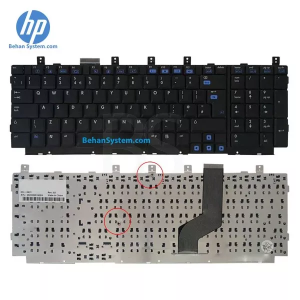 کیبورد لپ تاپ HP Pavilion DV8000