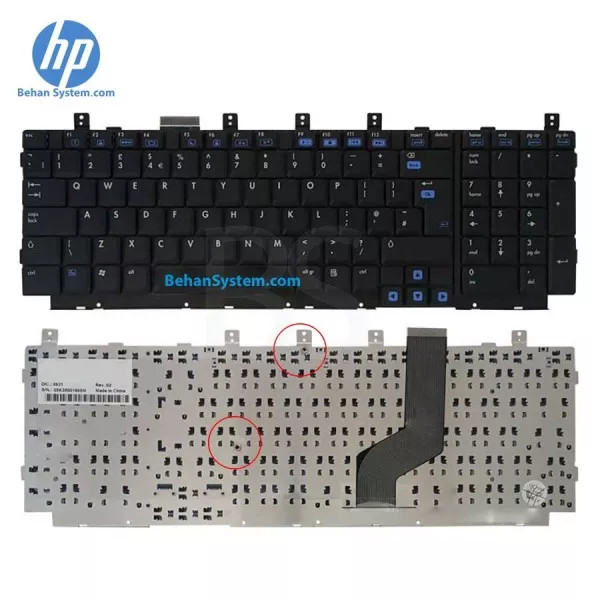 کیبورد لپ تاپ HP Pavilion DV8000