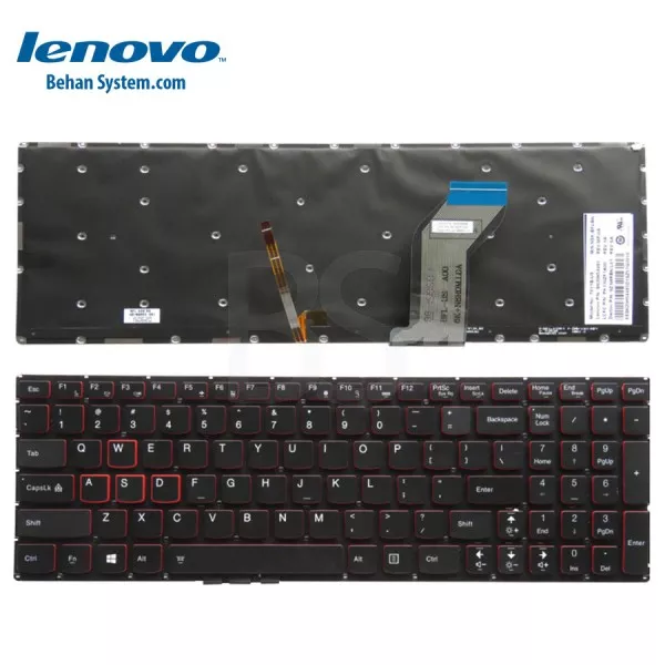 کیبورد لپ تاپ 15 اینچی LENOVO IdeaPad Y700-15 / Y700-15ISK