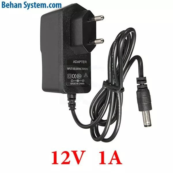 آداپتور 12V 1A فیش نرمال 5.5x2.5 میلی متر
