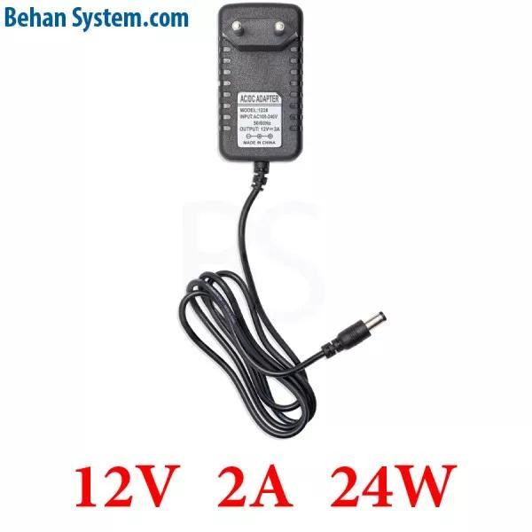 آداپتور 24W 12V 2A فیش نرمال 5.5x2.5 میلی متر