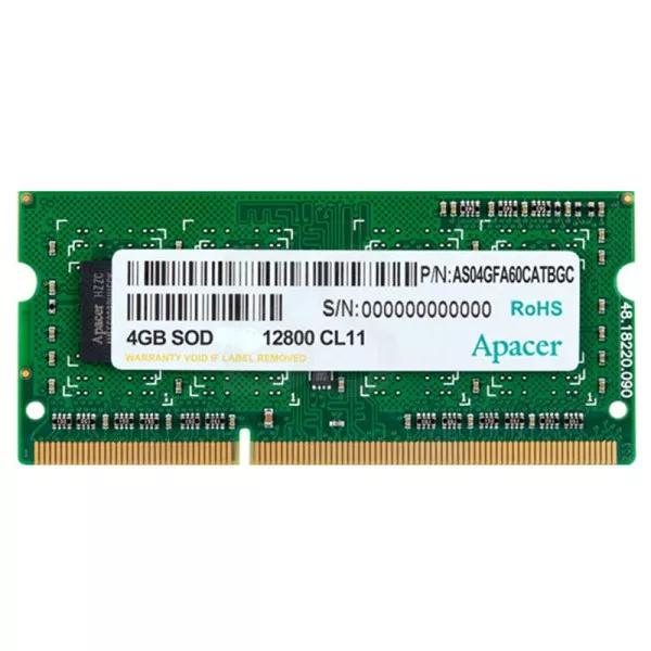 رم لپ تاپ Apacer PC3-12800 4GB DDR3