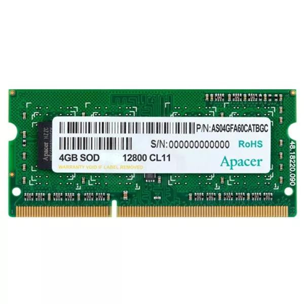 رم لپ تاپ Apacer PC3-12800 4GB DDR3